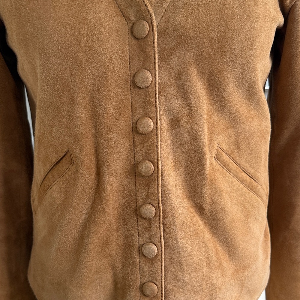 Agnes B. Suede Snap Cardigan Jacket - Picture 3 of 9